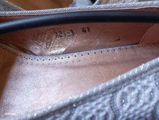 Zapato plata y encaje