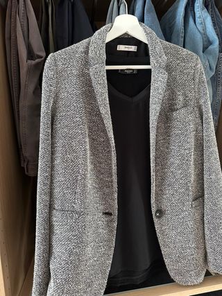 Camisa negra mujer Mango