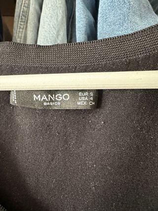 Camisa negra mujer Mango