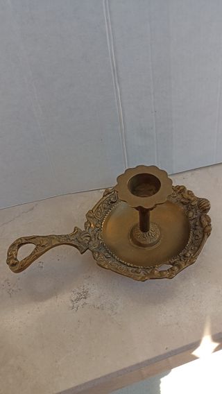 Porta candela in bronzo