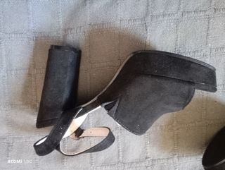 Sandalias tacón negra