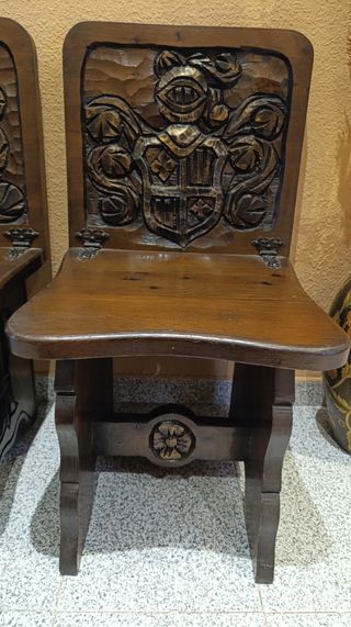 Silla taburete caoba antigüedad