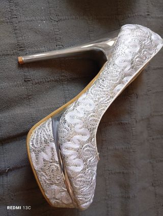 Tacones plata