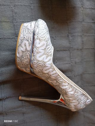 Tacones plata