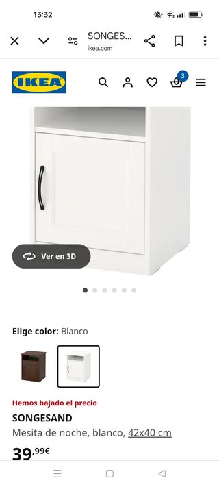 Mesilla de noche songesand ikea