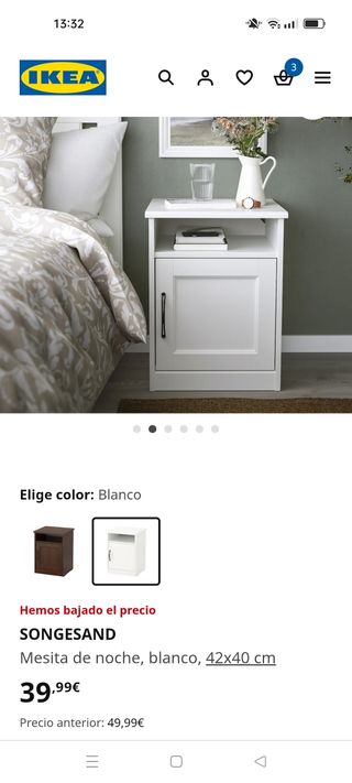 Mesilla de noche songesand ikea