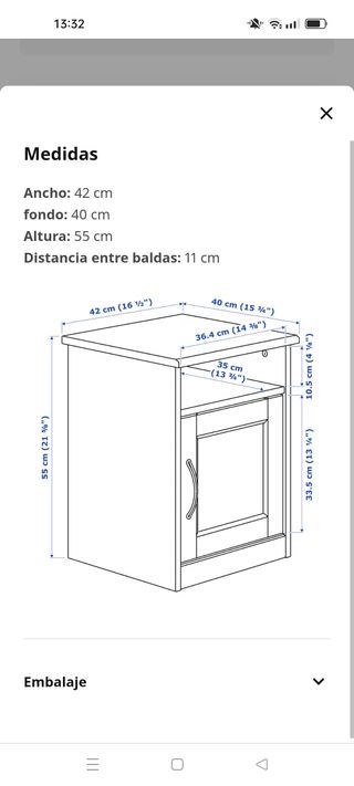 Mesilla de noche songesand ikea