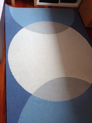 Alfombra Ikea 120*170 gris y azul