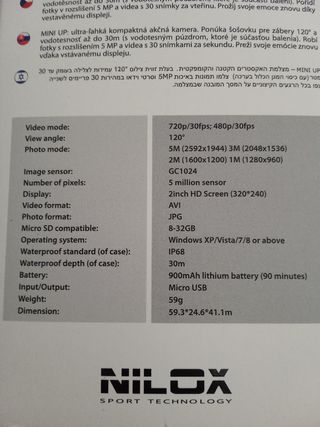 Gopro marca nilox