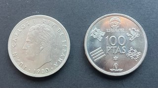 100 pesetas de 1980