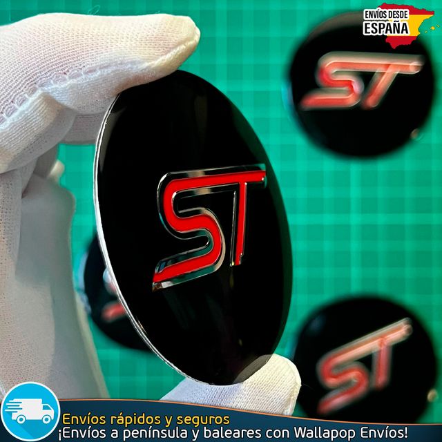 X4 Emblemas Ford ST Pegatinas 56mm Tapas Tapacubos