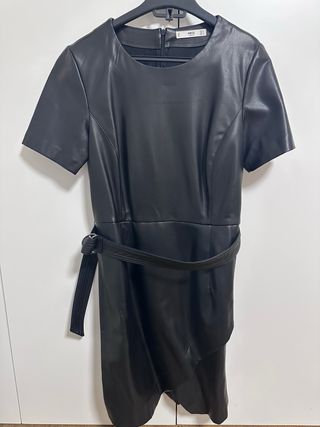 Vestido cuero negro