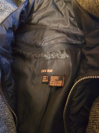 Giaccone uomo" Zara"grigio e nero.