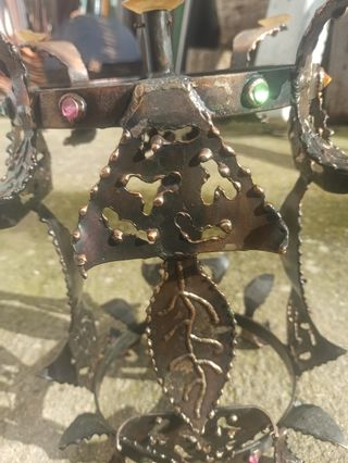 Mesa de forja hecha por herrero,unica