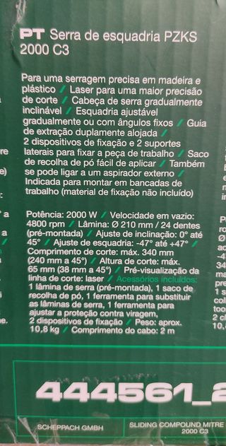 Serra esquadria telescópica Parkside (nova) 