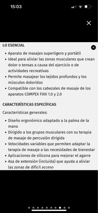 COMPEX PISTOLA MASAJE FIXX MINI ORIGINAL GYM