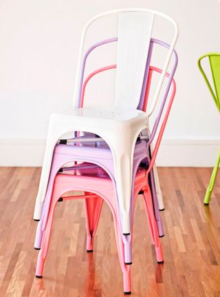 Pack x 4 Sillas BETA Apilables Fucsia NUEVAS