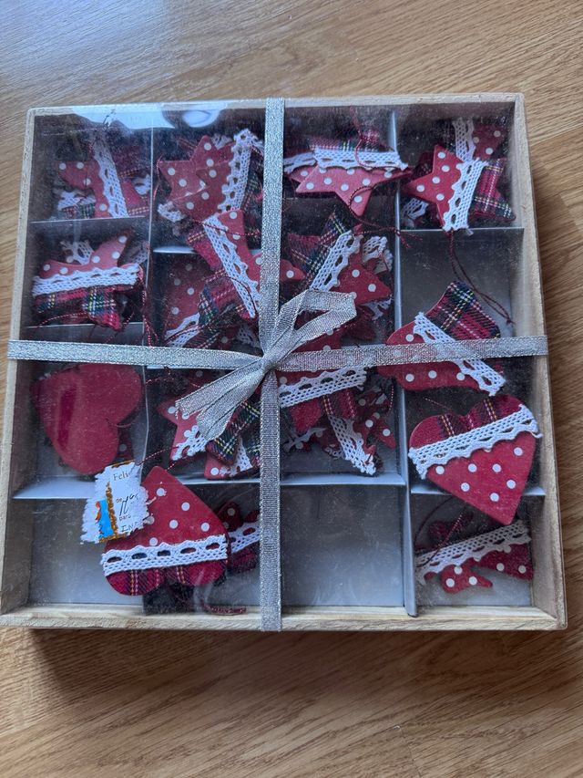 Caja adornos navidad