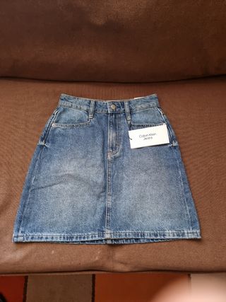 CALVIN KLEIN JEANS,MINIFALDA  VAQUERA 