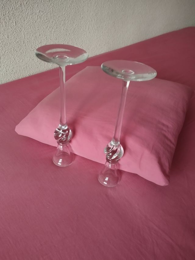 Portavelas - Candelabros cristal altos 26 cms