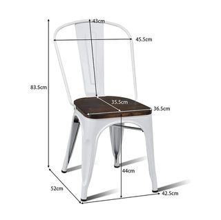 Pack x 4 Sillas BETA Apilables Blancas NUEVAS