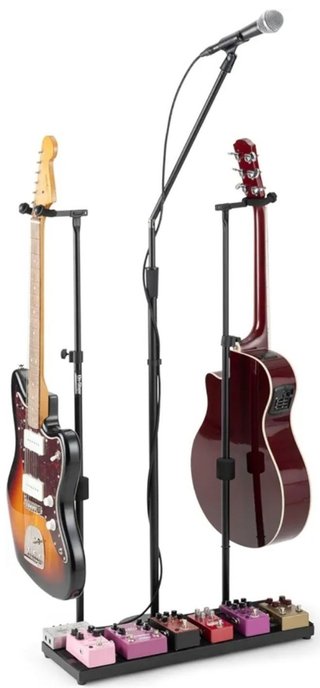 Soporte base multiple guitar y microfono
