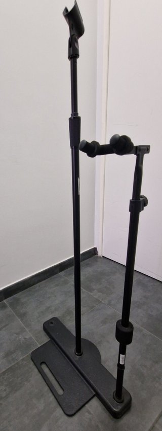 Soporte base multiple guitar y microfono