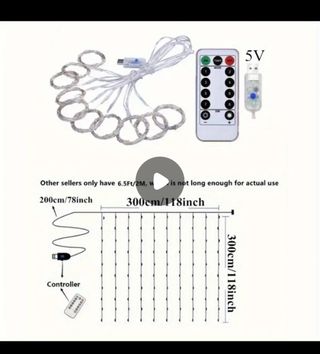 Cortina de luces con mando