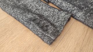 Abrigo cruzado espiguilla hombre gris 