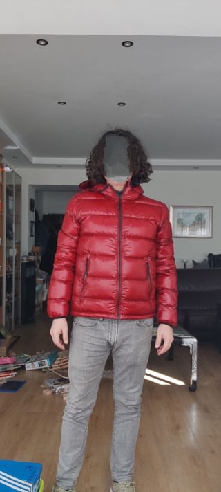 Plumífero Mango rojo hombre S