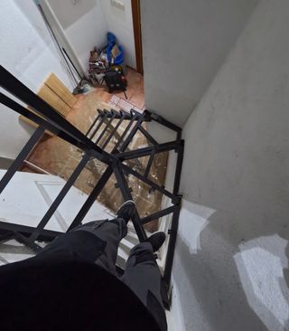 Escalera Escaleras de Hierro y madera.