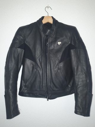 Chaqueta para moto de piel
