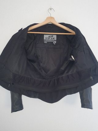 Chaqueta para moto de piel