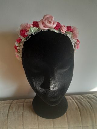 Diadema/corona de flores comunión, fiesta