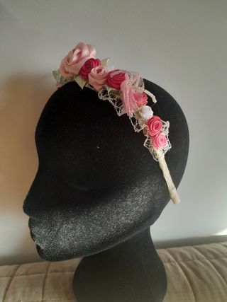 Diadema/corona de flores comunión, fiesta