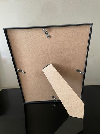 Marco de fotos grande negro brillante