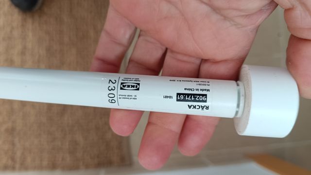 Barra cortina blanca Ikea IRJA nueva