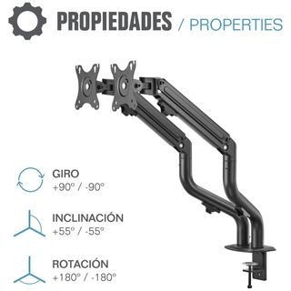 ★ Brazo Doble articulado Monitor 17"-32"