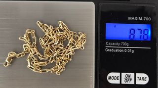 Cadena de Oro 18K, Bilbao, 8.78gr, 62cm.
