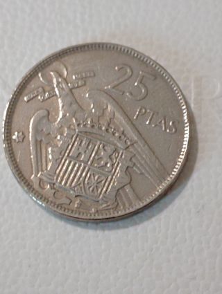 Moneda de España de Franco 25pts 1957*66*