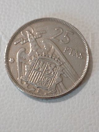 Moneda de España de Franco 25pts 1957*66*