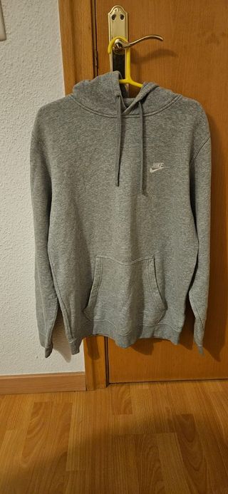 Sudadera Nike gris con capucha basica