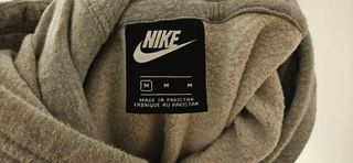 Sudadera Nike gris con capucha basica
