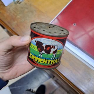 Barattolo simmental gadget anni 60