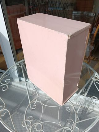 ANTIGUO ARMARIO ROSA MUÑECAS CON PUERTAS ESPEJO