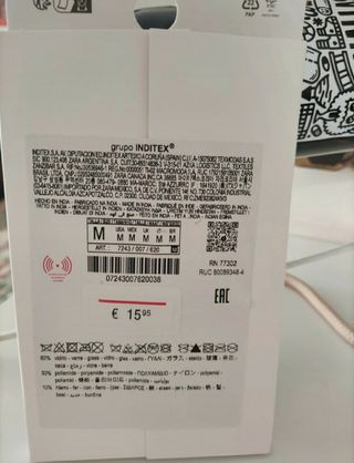 Pendientes largos abalorios Zara