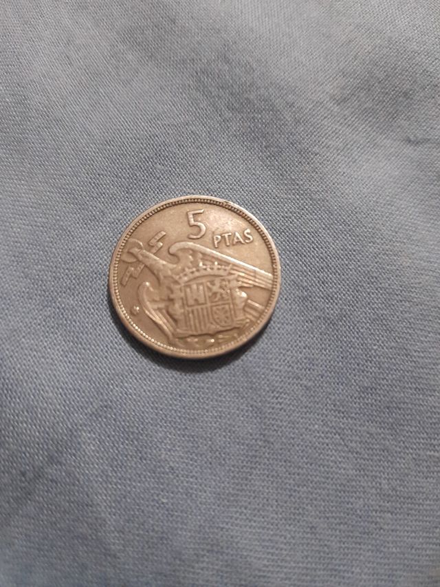 5 pesetas F.Franco  1957