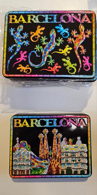 Lote 65  Imanes Chapa Barcelona 8 x 6 cm Gaudí 