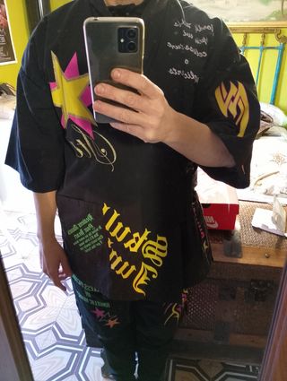 Kimono y pantalón corto Skull Junky unisex.