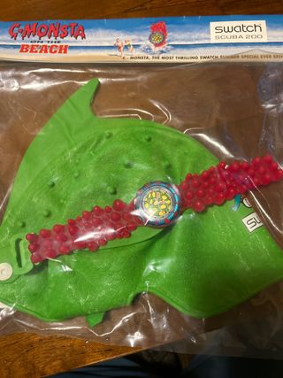 Swatch scuba 200 monsta on the beach 